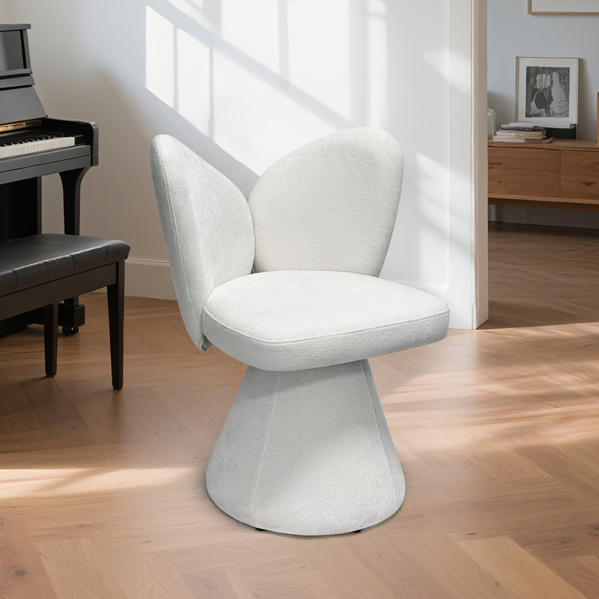 Butterfly Vanity Chair – Modern Upholstered Swivel Accent Chair