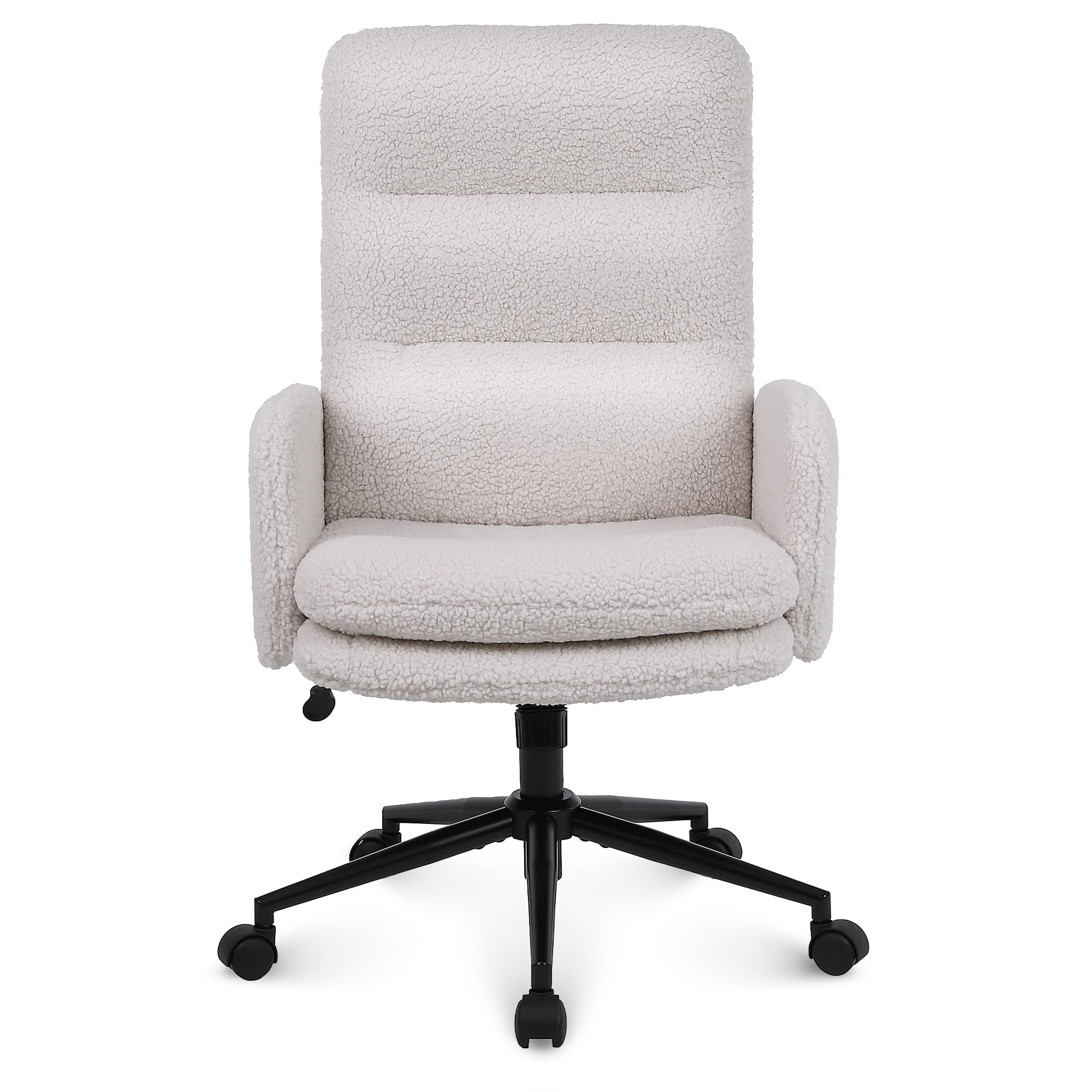 Faux Cashmere Adjustable Swivel Office Chair / Vanity Chair with Rocking Function